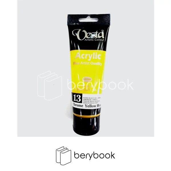 رنگ اکریلیک وستا 75ml /کد13/chrome yellow hue