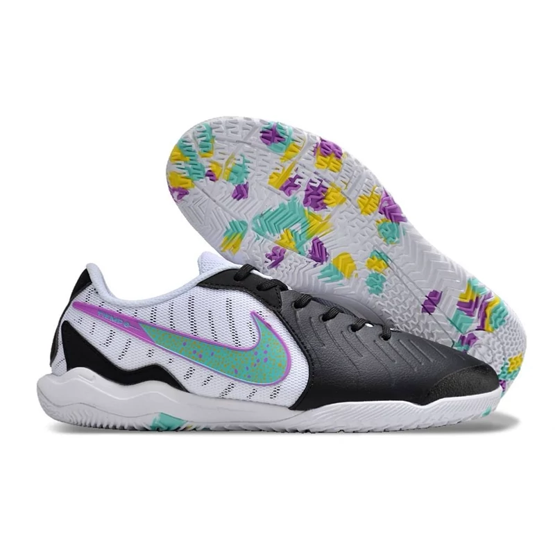 کفش فوتسال نایک لجند 10 ویتنام nike legend 10 فوتبال سالنی رنگ بنفش زرد 