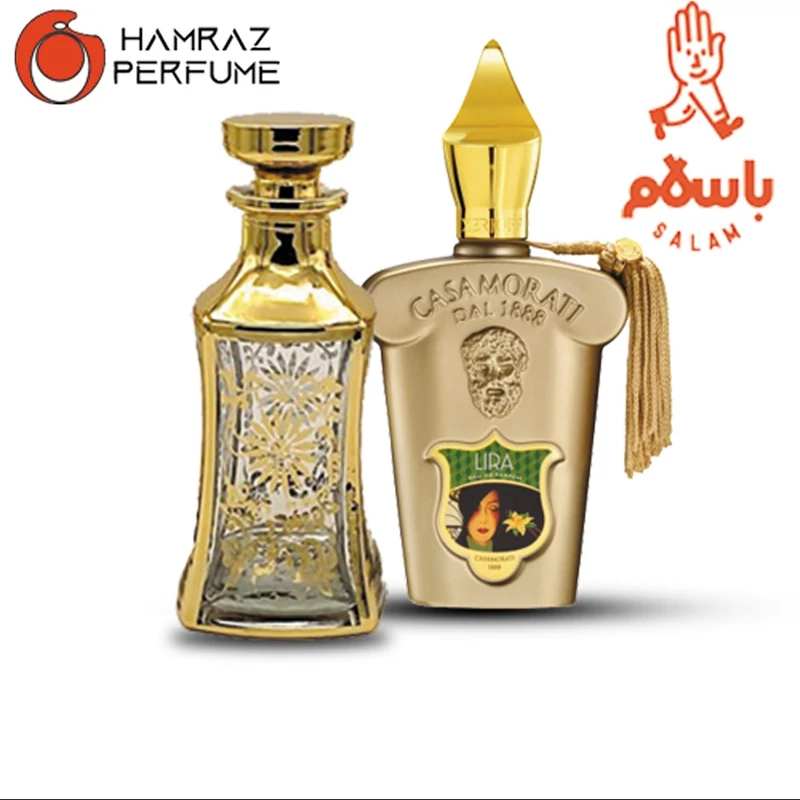 عطر کازاموراتی لیرا 10 گرمی با شیشه اسپری عطر رایگان