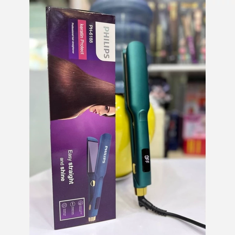 اتو مو فیلیپس مدل PH-6188 مخصوص موهای کراتیه اصل