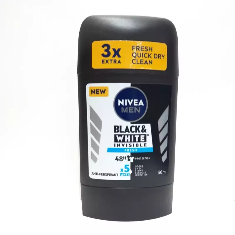 مام رول ضد تعریق نیوآ مردانه بلک اند وایت اینویزیبل اورجینال NIVEA MEN Black & White Invisible Original 50ml