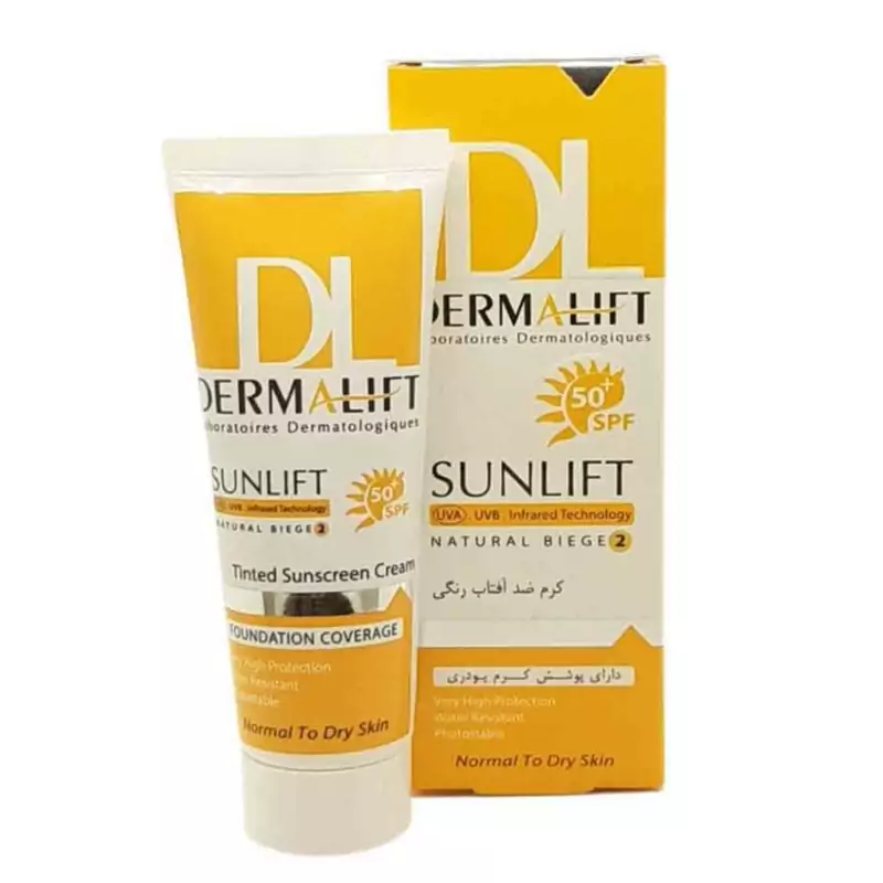 کرم ضد آفتاب درمالیفت مناسب پوست خشک و معمولی +SPF50