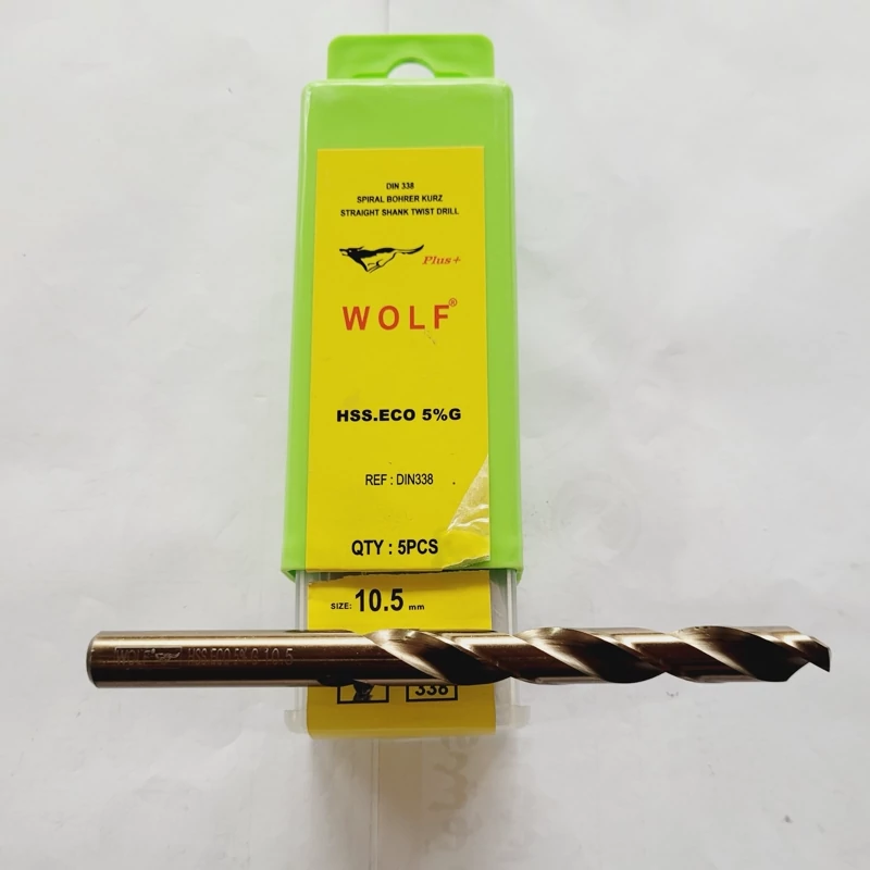 ست 5 عددی مته سایز  10.5 کبالت 5 درصد Wolf کیفیت تایوان