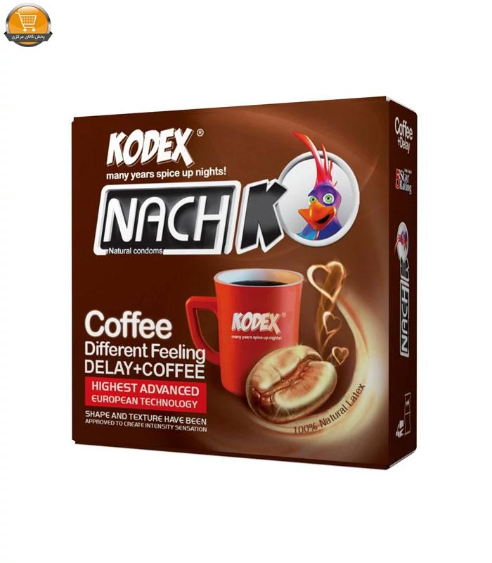 کاندوم کافئین کدکس مدل Coffee بسته 12 عددی