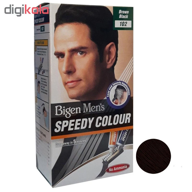 کیت رنگ مو بیگن سری speedy colour مدل brown black شماره 102