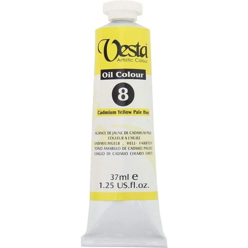 vesta / وستا / رنگ روغن / 37میل / 8 / cadmium yellow pale hue