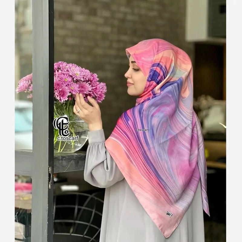 روسری نخ کاستوم طرح آلما