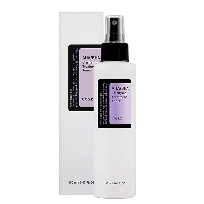 تونر لایه برداری ملایم روزانه AHA/BHA کوزارکس اصلی، پاکسازی منافذ و کنترل چربی، کوچکتر نشان دادن منافذ باز پوست