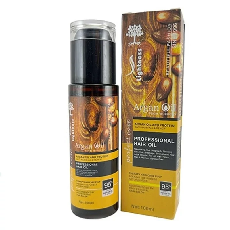 روغن آرگان بدون سولفات لایتنس Lightness مناسب انواع مو 100 میل