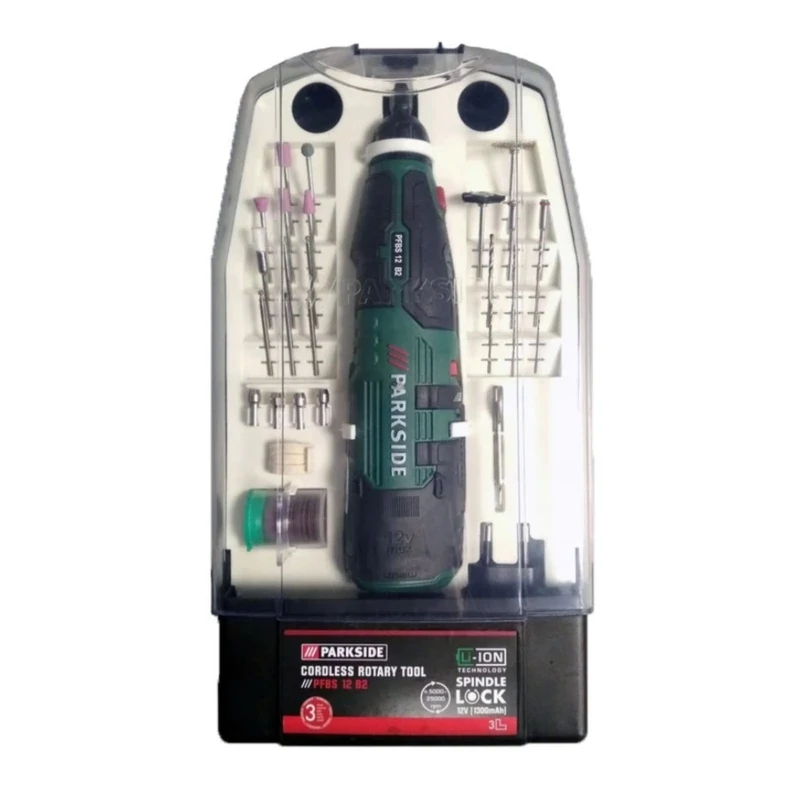 فرز انگشتی شارژی پارکساید مدل PFBS12B3 با 100 قطعه