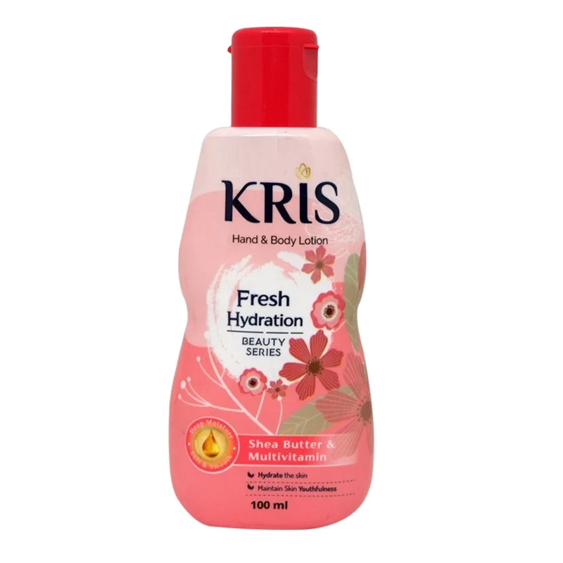 لوسیون دست و بدن کریس Kris مدل Fresh Hydration رایحه رز 100میل