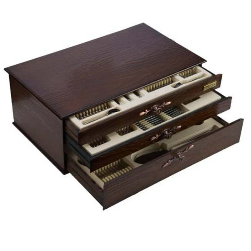 سرویس قاشق و چنگال 116 پارچه ناب استیل مدل Palermo-جعبه کادویی