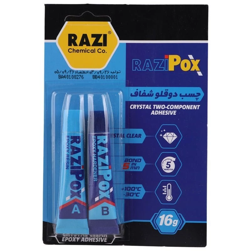 چسب دوقلو شفاف 16 گرم رازی