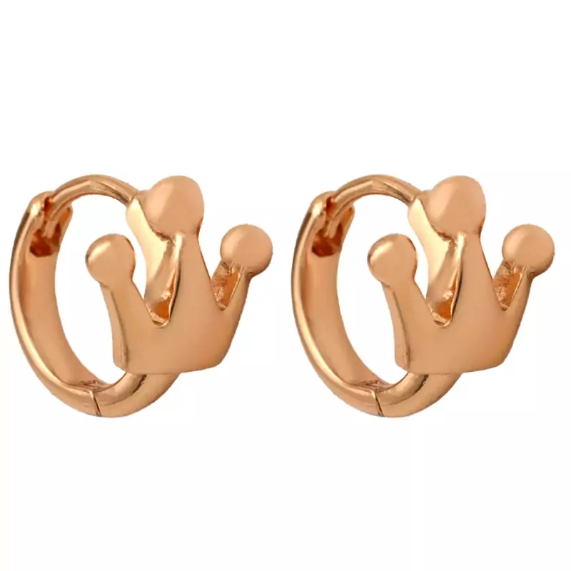 گوشواره زنانه - ژوپینگ -  مدل تاج - کد TE-206