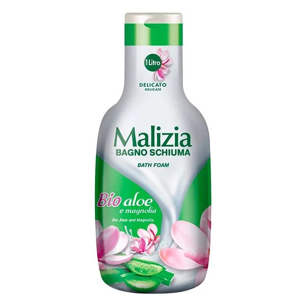 شامپو بدن مالیزیا آلوئه ورا و ماگنولیا 1 لیتری | Malizia Bagno Schiuma Bio Aloe e Magnolia Bath Foam