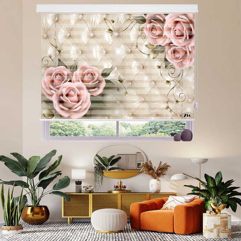 پرده زبرا زیو مدل 3D-1101سایز 150x150 سانتی متر