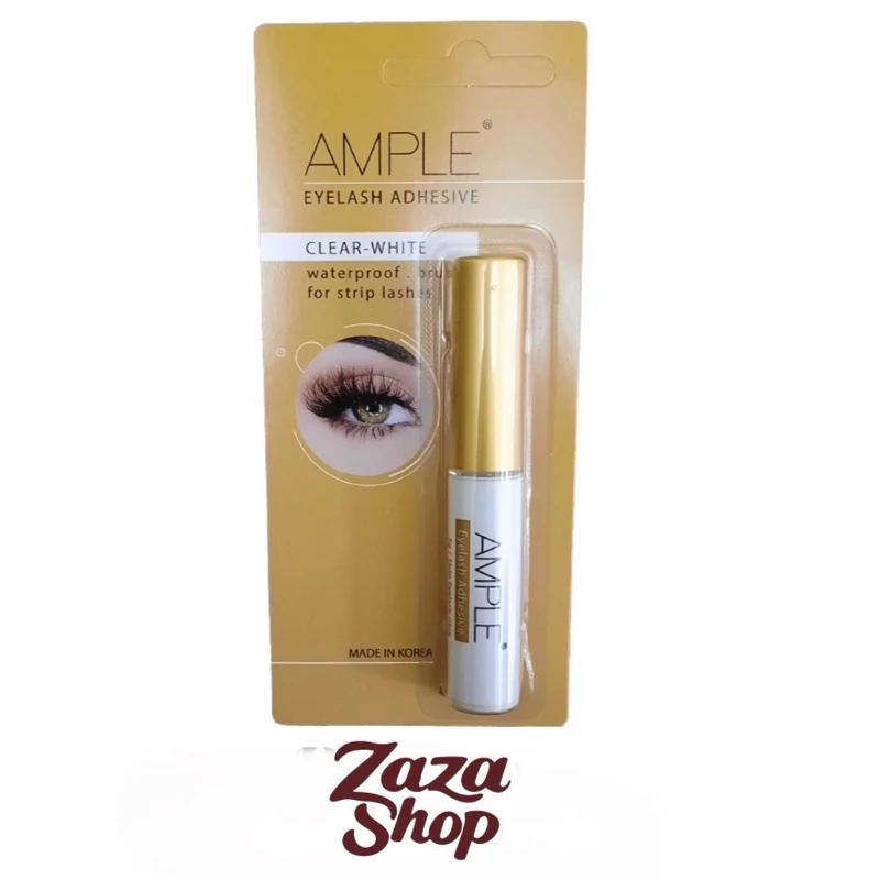 چسب مژه قلم دار امپل مدل White Clear حجم 1 گرم AMPLE