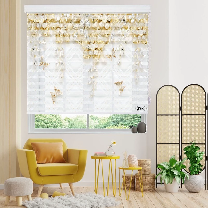 پرده زبرا زیو مدل 3D-1222سایز 150x150 سانتی متر