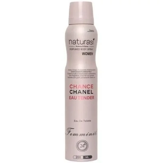 اسپری خوشبو کننده بدن برند ناتوراسی رایحه چنس چنل 200ml