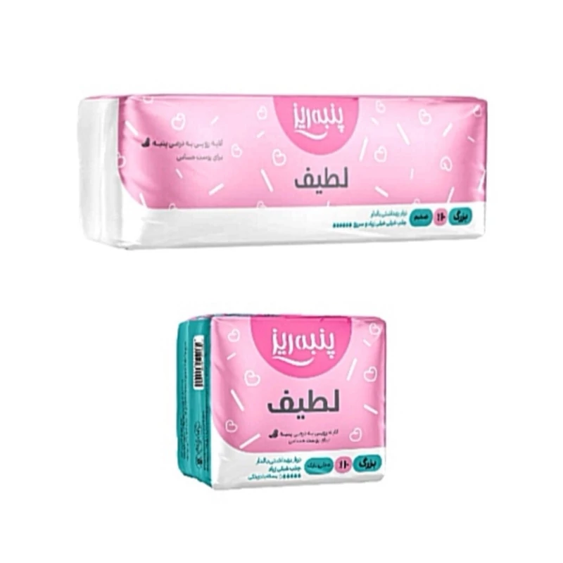 نوار بهداشتی پنبه ریز مدل لطیف سایز L ضخیم بسته 10 عددی