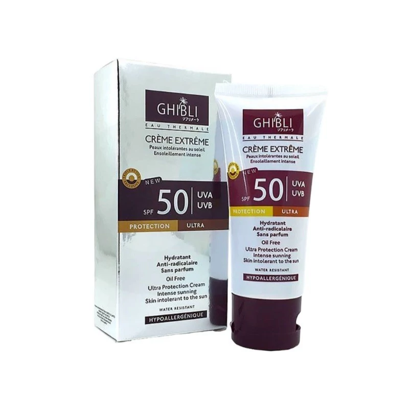 کرم ضدآفتاب جیبلی GHIBLI spf50 حاوی کرم پودر ضدافتاب جیبلی جبلی ضدآفتاب