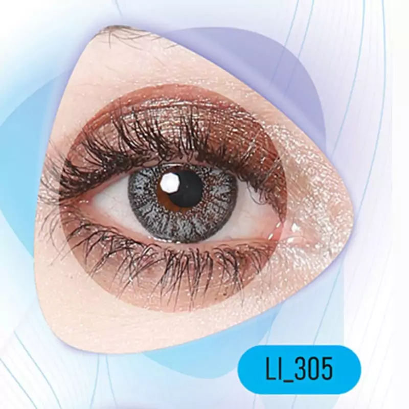 لنز چشم طبی رنگی سالانه کلیر ویژن طوسی دور دار 