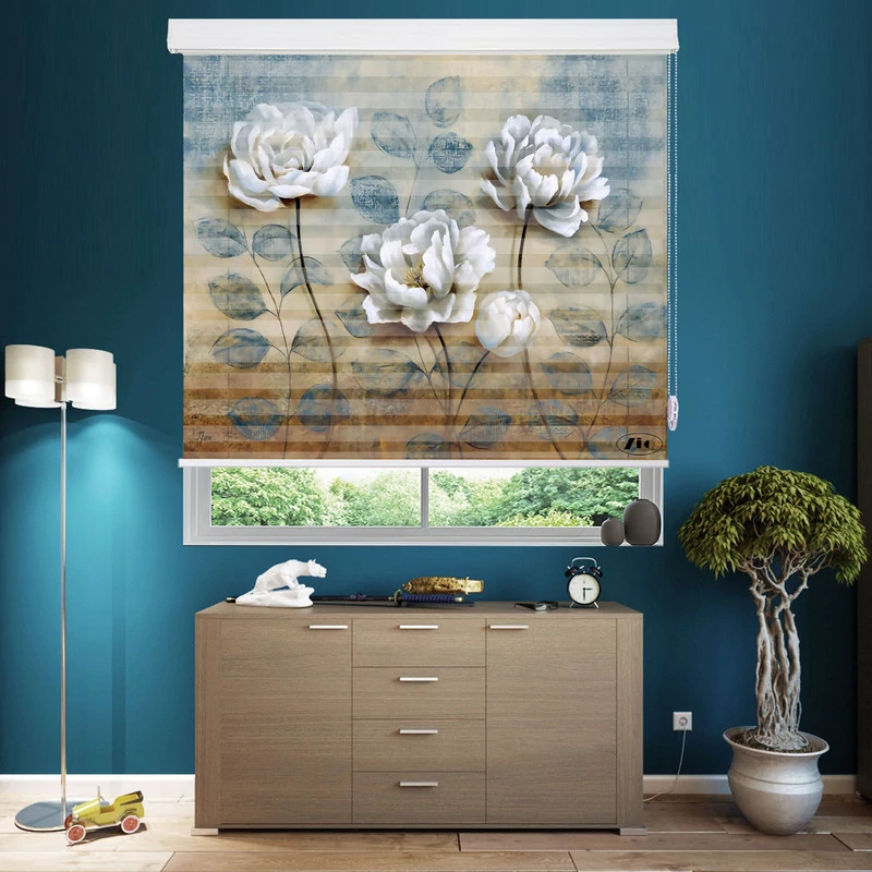 پرده زبرا زیو مدل 3D-1120سایز 150x150 سانتی متر