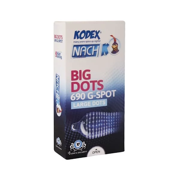 کاندوم BIG DOTS 690 G-SPOTکدکس10تایی خاردار درشت
