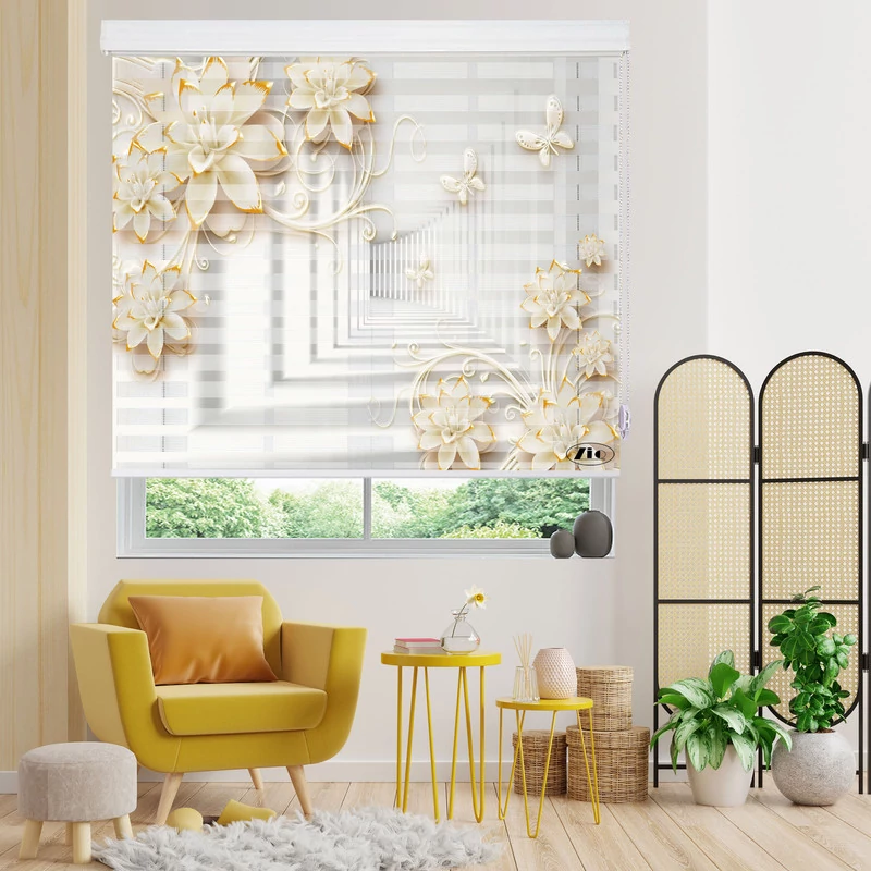پرده زبرا زیو مدل 3D-1237سایز 150x150 سانتی متر