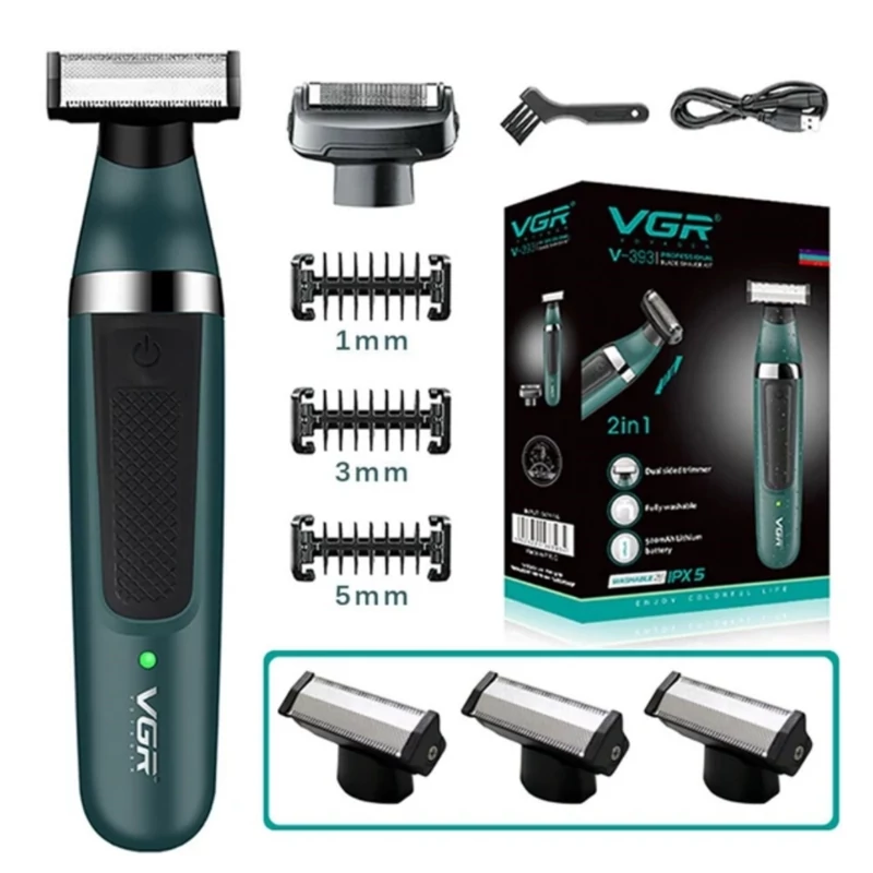 بادی گروم ژیلت برقی دوکاره برای صورت و بدن جنس اصلی  برند VGR کیفیت فوق العاده عالی نگهداری شارژ طولانی فول شارژ شدن در