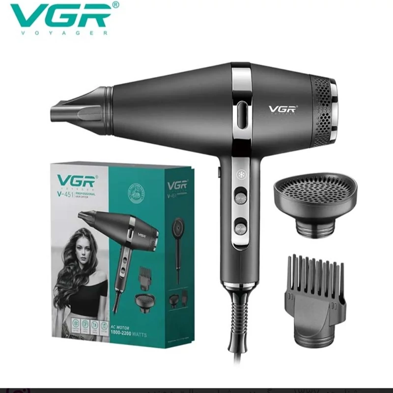 سشوار حرفه‌ای وی جی ار اورجینال مدل V-451 با ارسال رایگان