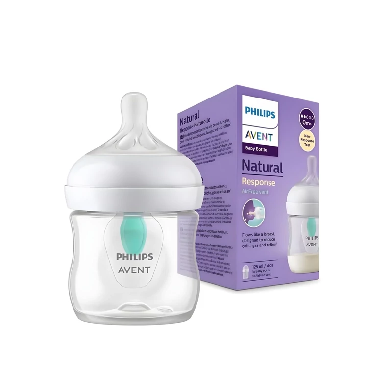 شیشه شیر اونت Avent 120 میل (پیرکس) مدل ریسپانس اورجینال