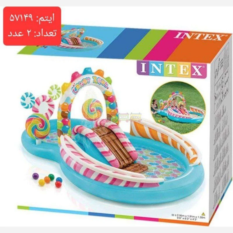 استخر و پارک آبی طرح آبنبات اینتکس Intex 57149 (پس کرایه)