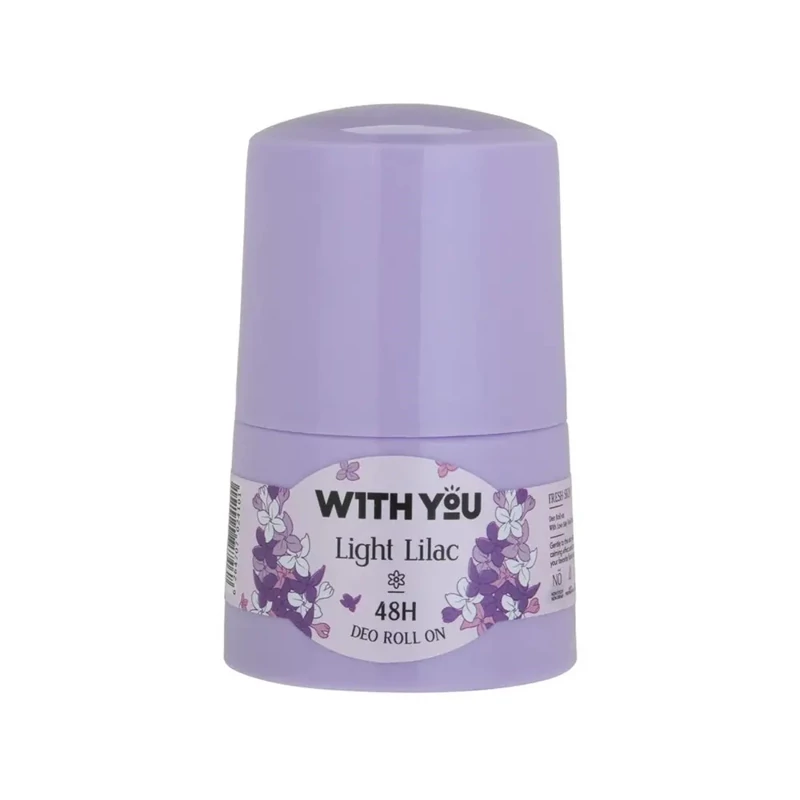مام رول ضد تعریق ویت یو مدل Light Lilac حجم 50 میلی لیتر With You Light Lilac Deo Roll On 50ml