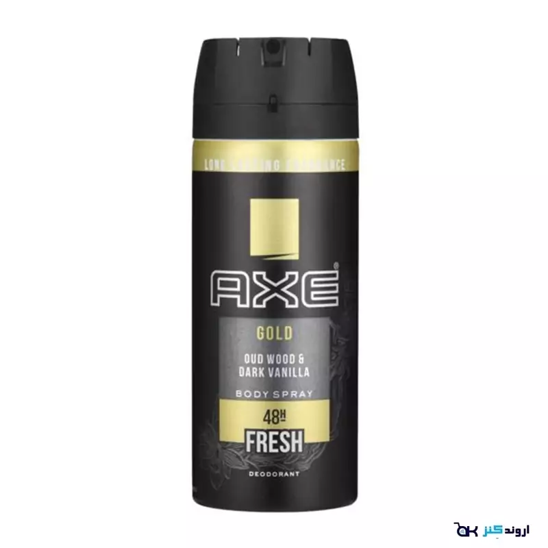 اسپری بدن Axe Gold با رایحه عود و وانیل تازه - Axe Gold Oud Wood &amp; Fresh Vanilla