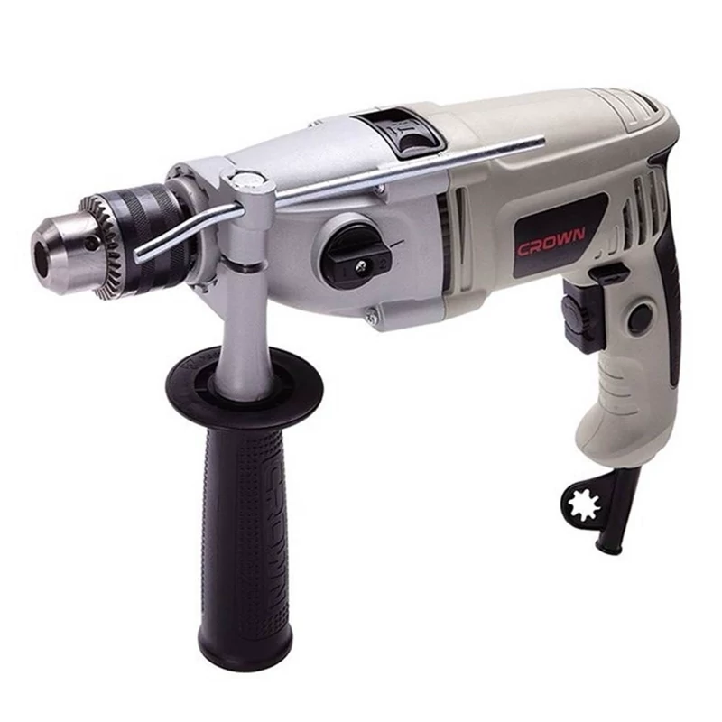 دریل چکشی 810 وات بدنه فلزی گیربکسی سه نظام 13 میلیمتر اتومات کرون مدل CT10067C (12 ماه گارانتی)