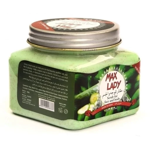 اسکراب شنی لایه بردار پوست مکس لیدی (Max lady) عصاره خیار300ml