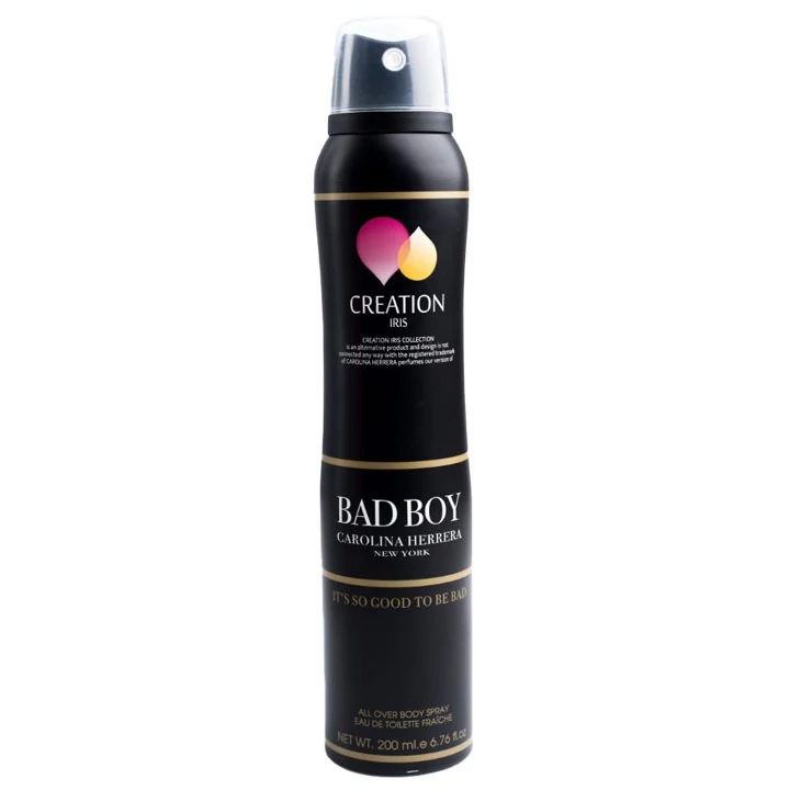 اسپری خوشبو کننده بدن مردانه لتس گو مدل Carolina Herrera Bad Boy حجم 200 میلی لیتر