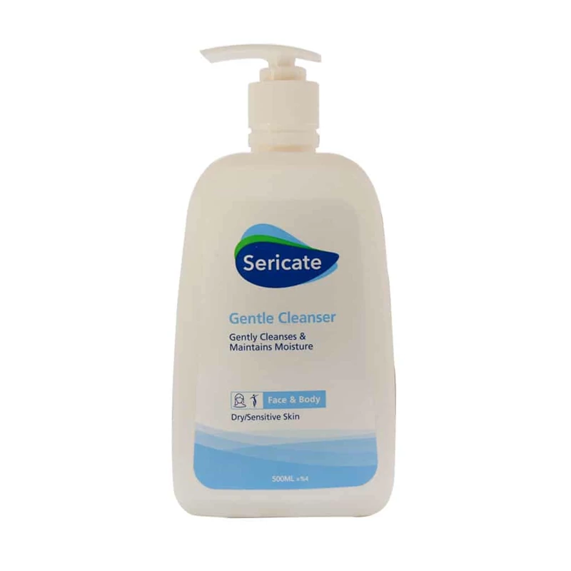 شوینده کرمی ملایم پوست خشک و حساس صورت و بدن سری‌کیت 500 میلی‌لیتر Sericate