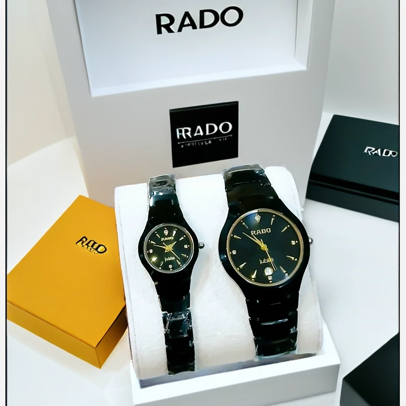 ساعت ست رادو تنگستن باطری RADO بدنه و بند تمام سرامیک ژاپن مدل6020G-A