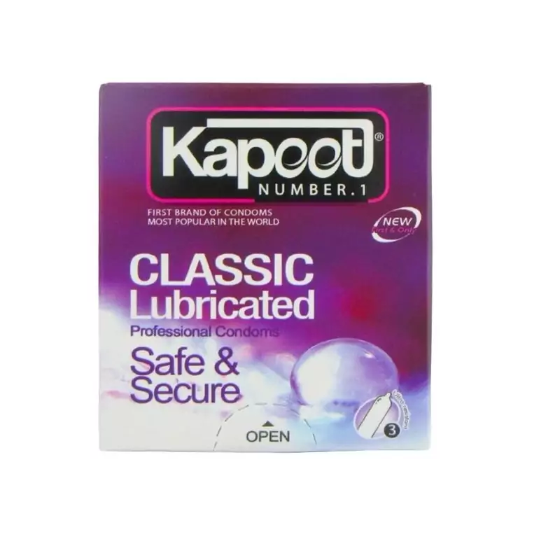 کاندوم لوبریکانت دار کلاسیک کاپوت KAPOOT Classic Lubricated بسته 12 عددی