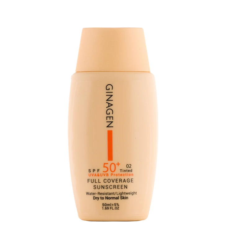 کرم ضد آفتاب رنگی پوست چرب SPF50 ژیناژن