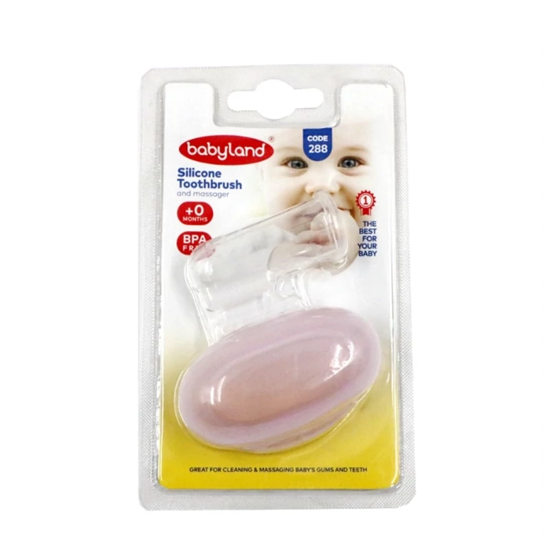 مسواک سیلیکونی کودک بیبی لند مدل 288 Baby Land Silicone Toothbrush Code 288