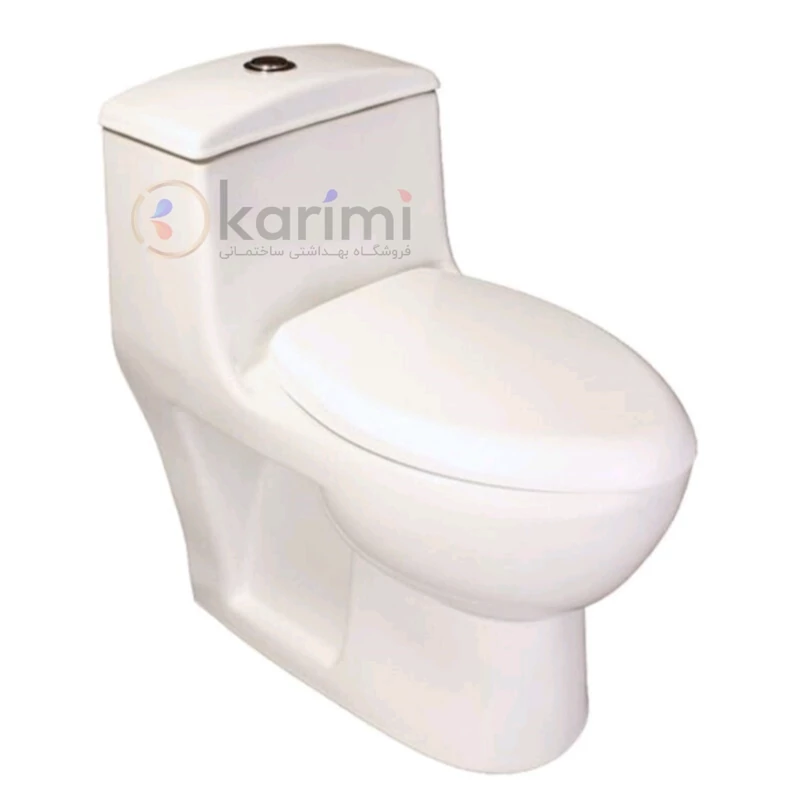 توالت فرنگی کاتیا مدل کارن - استاندارد - آبشاری - خروجی 10 - آکس 15 (پس کرایه)