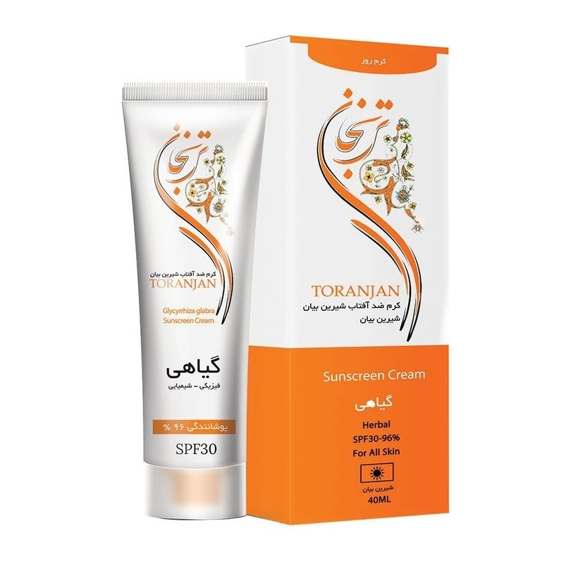 کرم ضدآفتاب گیاهی ترنجان مدل Glycyrrhiza Glabra SPF30حجم 40 میلی لیتر