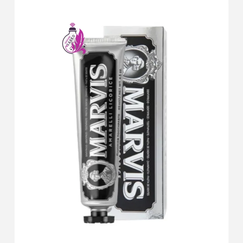خمیر دندان مارویس رایحه شیرین بیان امارلی 25 میل ( Marvis Amarelli Licorice )