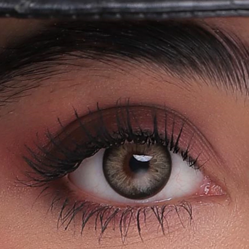 لنز فصلی دارک گری یونیک Unique Dark Gray لنز عسلی طوسی دور دار