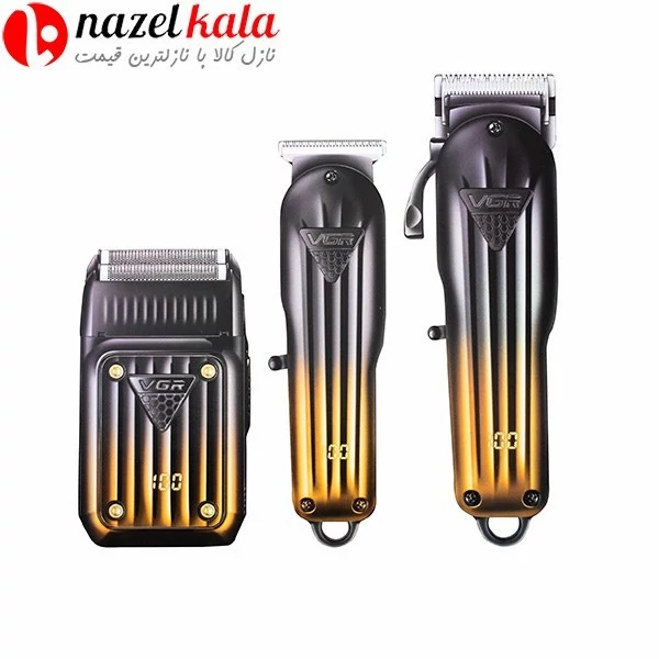 ست ماشین اصلاح وی جی آر مدل VGR V-644 با تکنولوژی برش مستقیم و استیل ضد زنگ