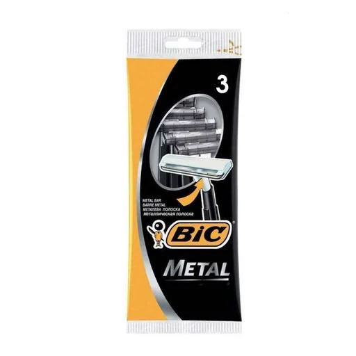 ژیلت 1 تیغه بیک مدل متال METAL بسته 5 عددی