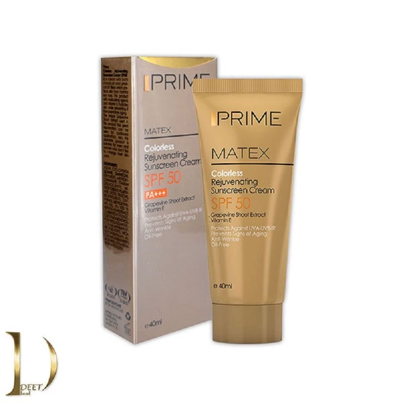 کرم ضد آفتاب رنگی پرایم SPF 50 مدل aging محافظ UVA ،UVB و PA+++، ضد چروک و ضد پیری مناسب انواع پوست حجم 40 میلی لیتر